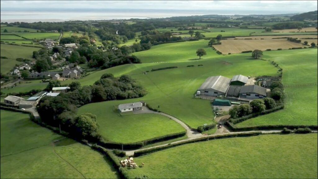 farm viewed from above